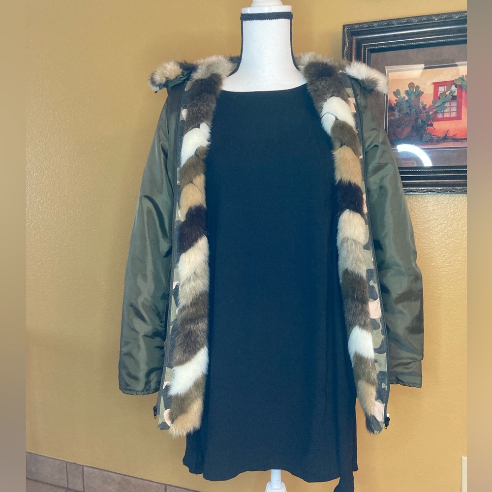 Reason Camo-Print Faux-Fur Anorak - Picture 4 of 8